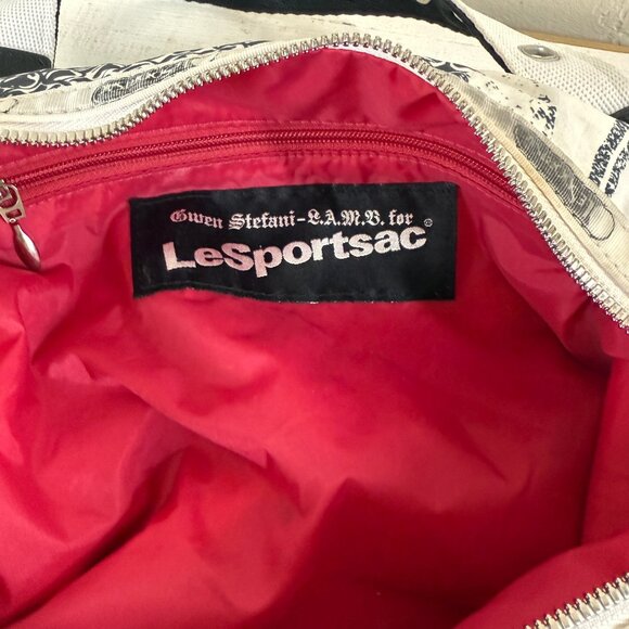 Vintage Gwen Stefani LeSportsac L.A.M.B Graphic Nylon Duffle Shoulder Bag Y2K - Picture 13 of 13